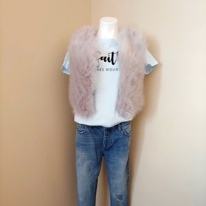 🔴 - NWOT Purple Faux Fur Vest